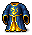 Blue Oriental Fury Coat  M 