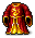 Red Oriental Fury Coat  M 